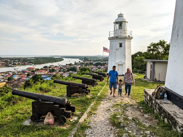 The Altingsburg Lighthouse and cannons above Kuala Selangor